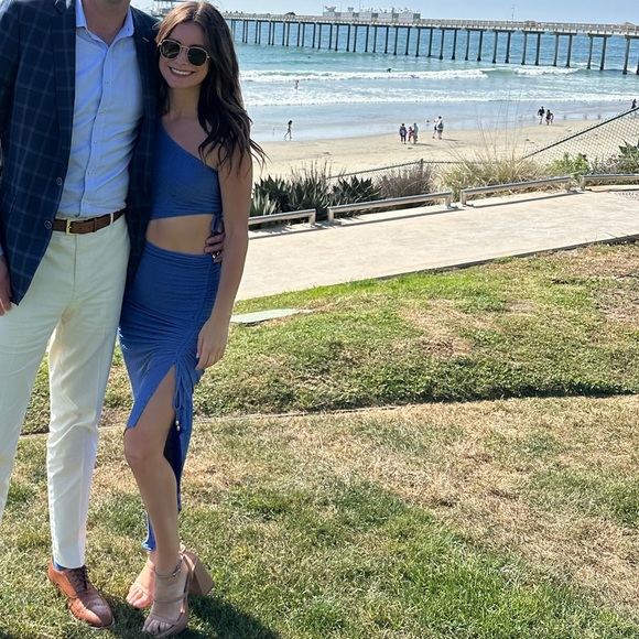 LEXI Dress Cocktail Gown Purple Periwinkle One Sleeve Sexy Revolve Size 2 - Picture 2 of 10